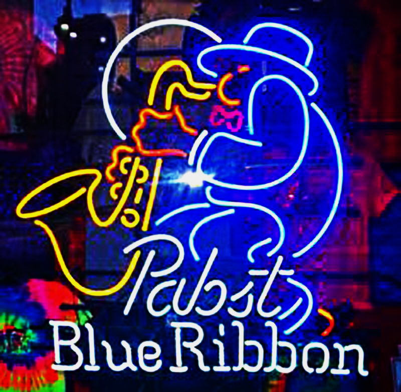 Pabst Blue Ribbon Sax Beer Neon Sign